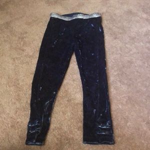 Little girls velvet leggings